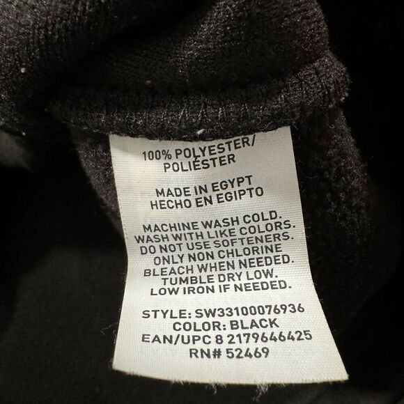 Swiss Tech Men’s Black 100% Polyester Zip Up Jacket High Neck Small Logo Size L - Picture 7 of 9